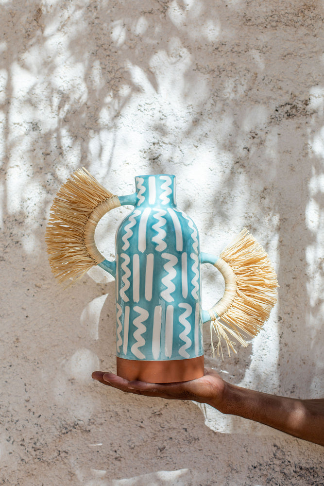 Oman Vase- light blue