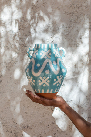 
                  
                    Tamegroute vase- Moussa light blue
                  
                
