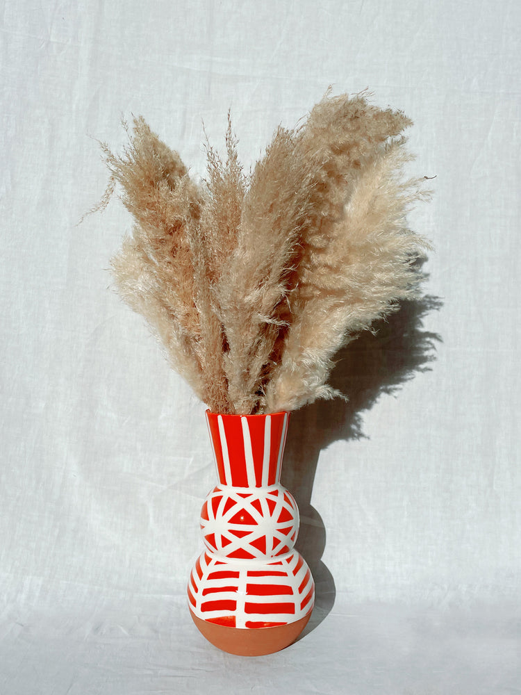 Bogolan Vase no. 2 - Tala red